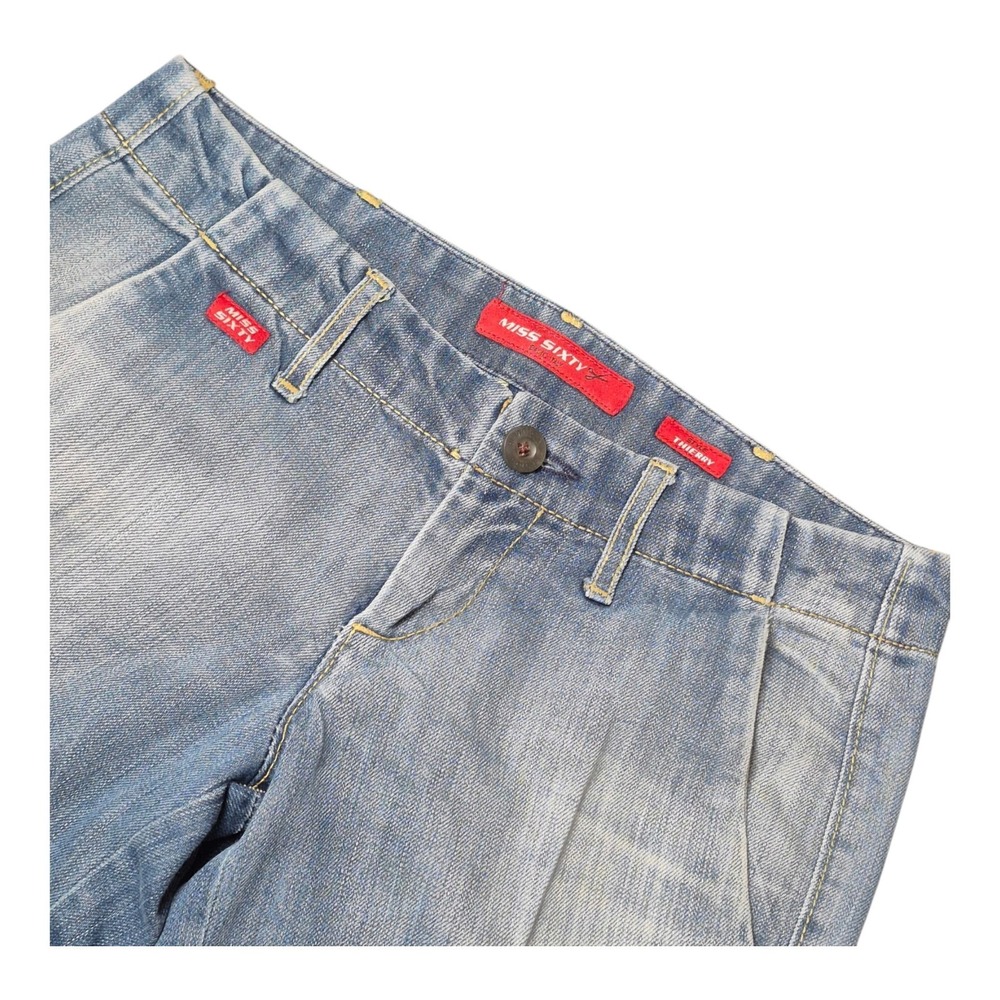 VTG Miss Sixty Thierry Jeans Women's 25 Low Rise Flare Y2K Grunge Indie Sleaze